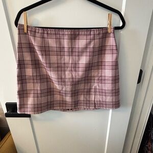 Sunday Best Lavender Plaid Mini Skirt